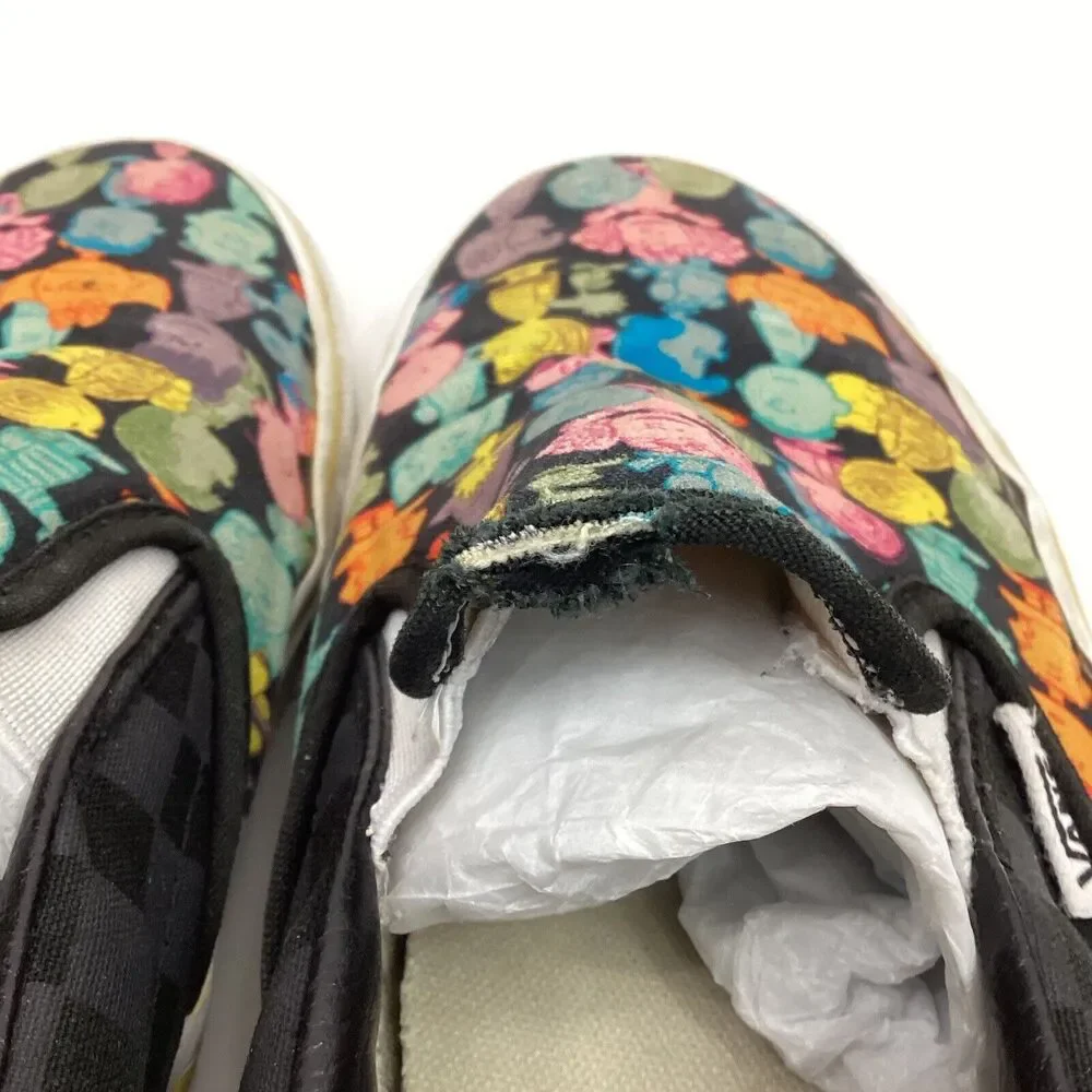 Vans-Charlie Brown-Men Sz 8- Colorful Characters-Black Checkered-Low Skate Shoes